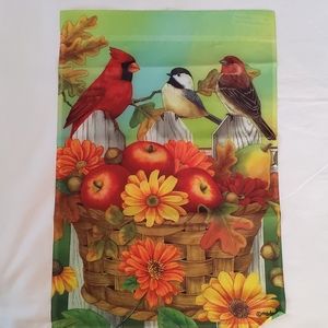 🆕 Garden Flag / Sunflowers, Apples & Birds / 12 x 18